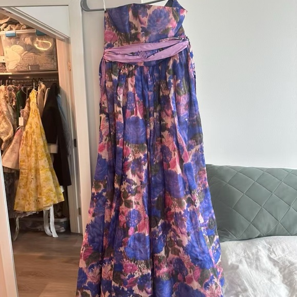 Floral Strapless Evening Gown ZIMMERMANN